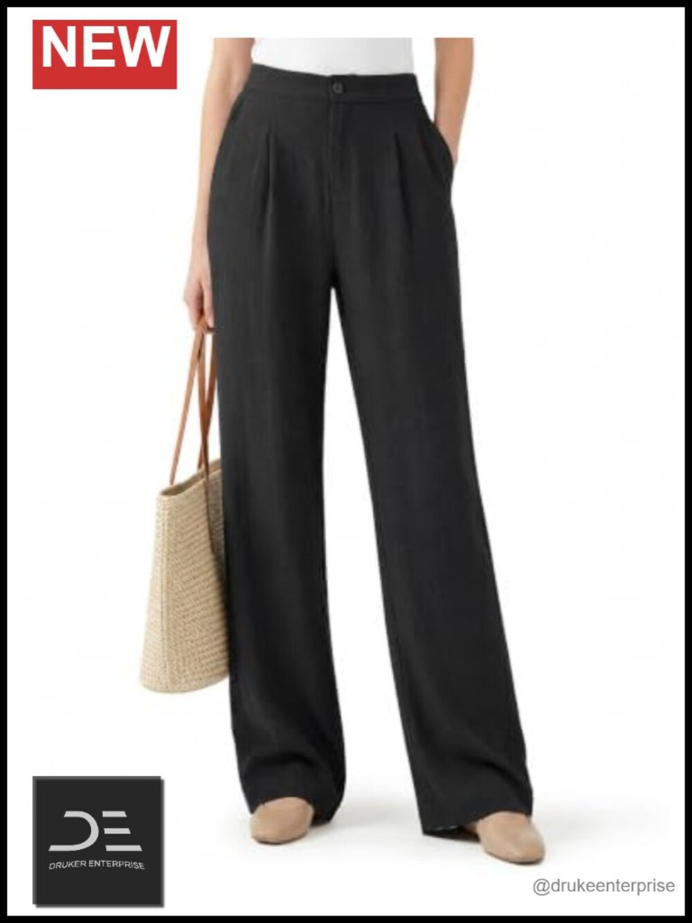 Tall Linen Pants 5'8"+ Wide Leg Straight Palazzo Dress Pants Work Summer